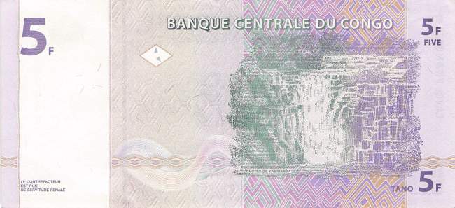 Kongo p.87A 5  Francs HDM 1997
